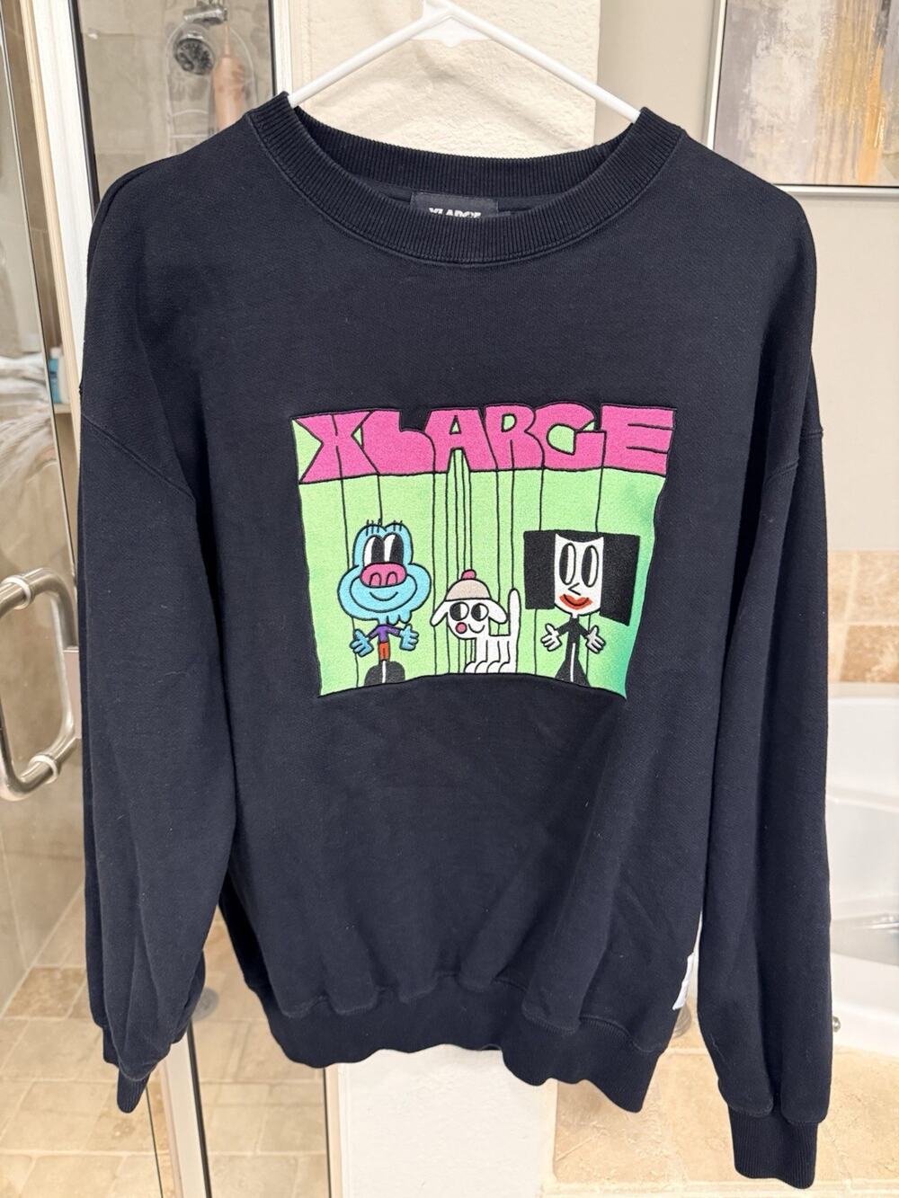 XLARGE Tim Comix 2022 Crewneck Sweatshirt Black Small Japan Streetwear
